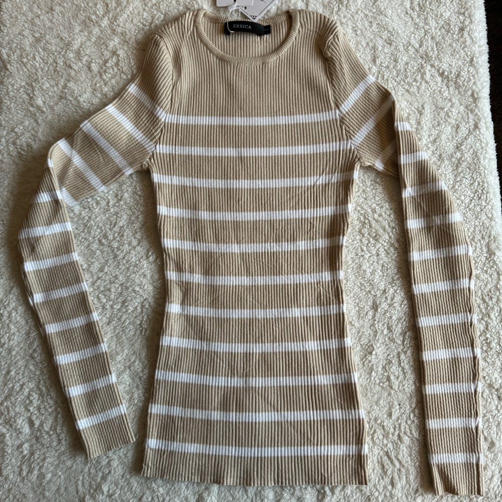 women’s crewneck ribbed sweater size small nwt